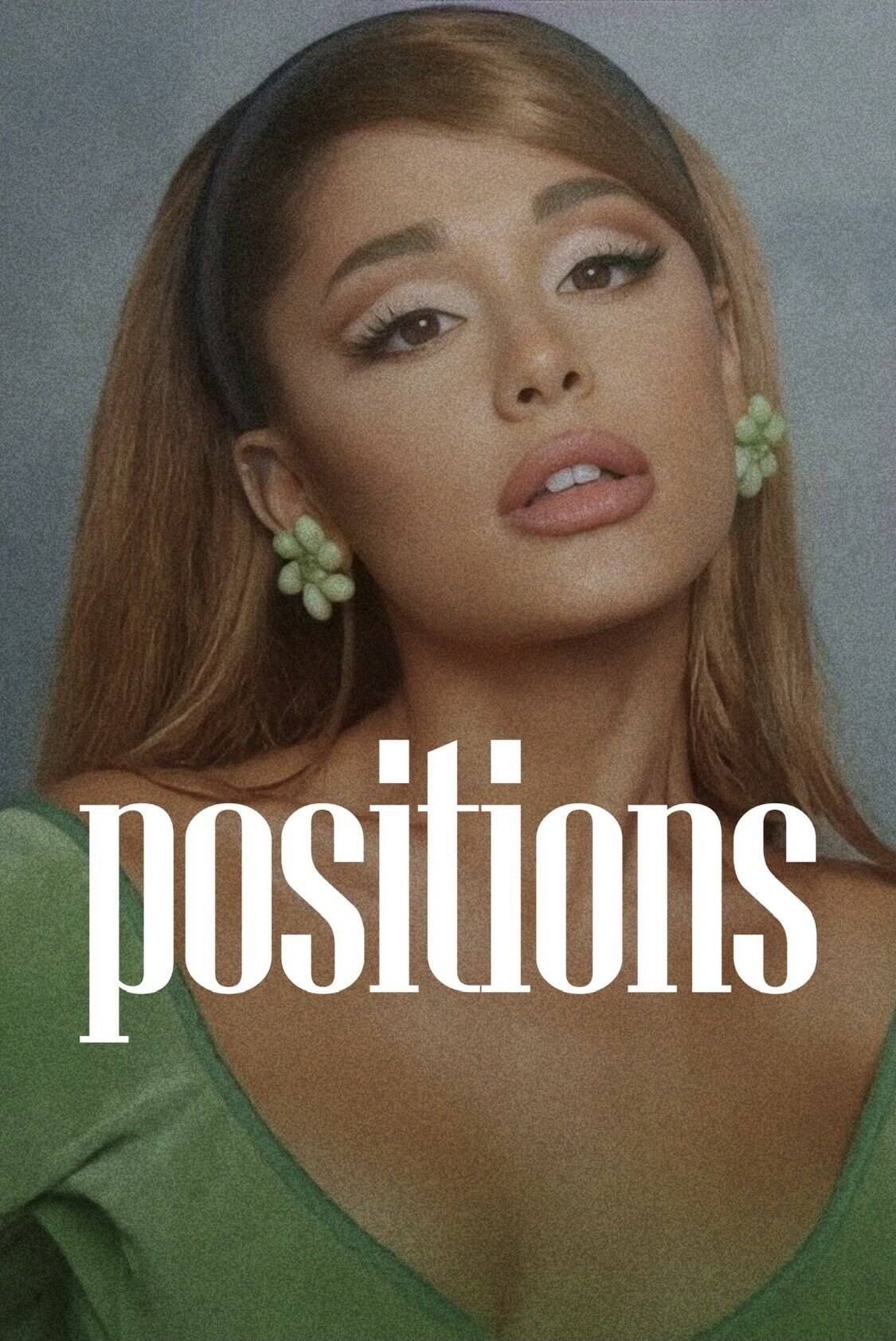 Ariana Grande Green Positions Poster – Poster | Canvas Wall Art Print ...