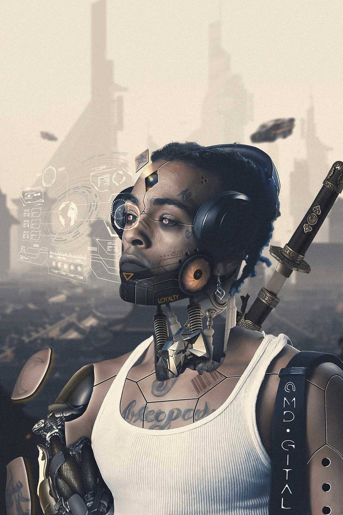 Xxxtentacion Cyberpunk Samurai Poster – Poster | Canvas Wall Art Print ...