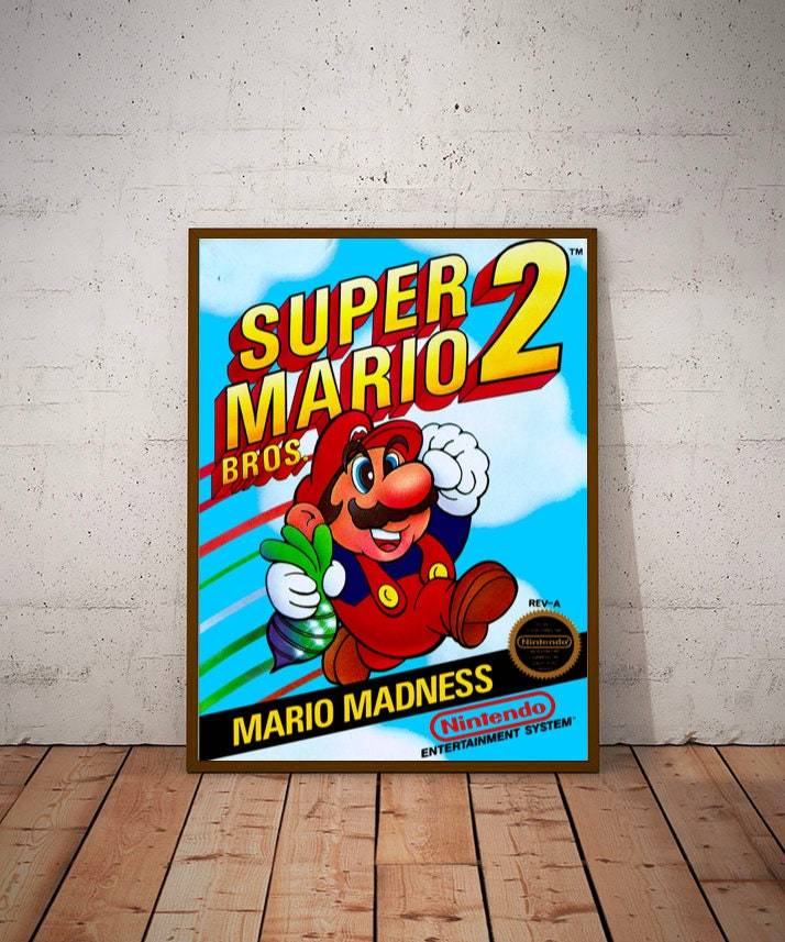 Super Mario Bros 2 Nes Poster – Poster | Canvas Wall Art Print ...