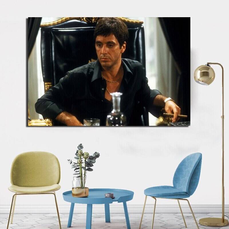 Scarface Tony Montana Canvas Poster Al Pacino Gangster Mafia Drug ...